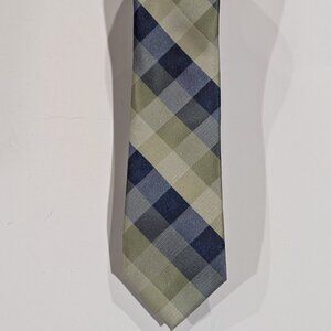 Goodfellow & Co Blue & Green Plaid Checked Mens Neck Tie NWOT Spring 2.75" Width